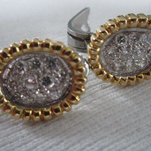 Estate quality diamond/yellow gold earrings